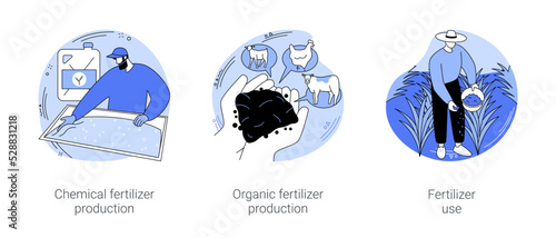 Use of fertilizers isolated cartoon vector illustrations se