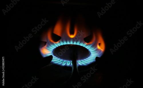 Natural gas flame energy supply 
