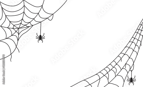 Obraz spider and web background for halloween design