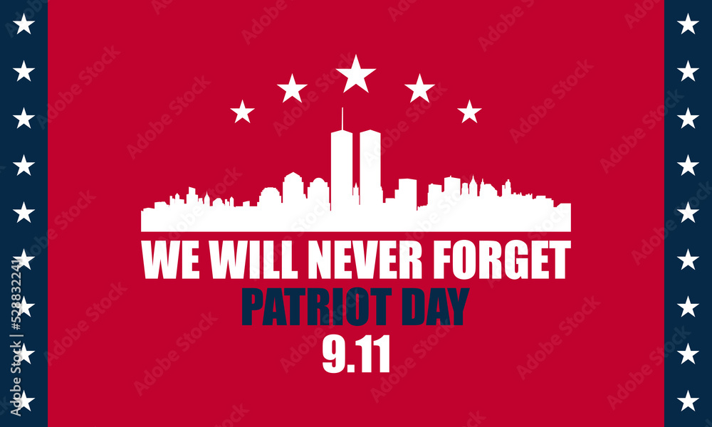 Fototapeta premium Patriot Day Background Design.