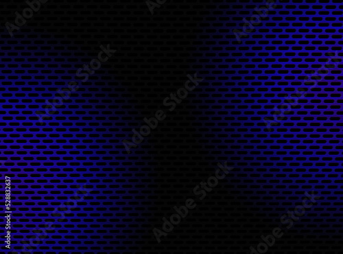 blue metal grill background with black gradient pattern. © John