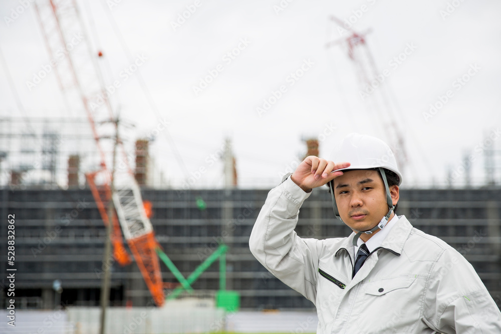 仕事風景、施工管理の仕事、日本人の現場監督のイメージ、