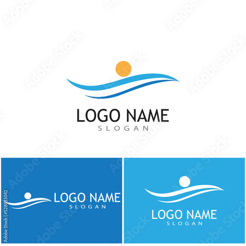 River vector icon illustration logo design
