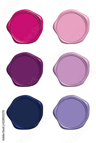 シールスタンプ　紫色