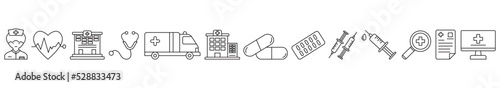 medical elements  icons set