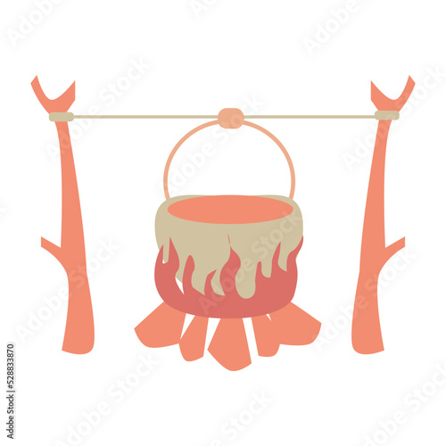 boil water vector illustration