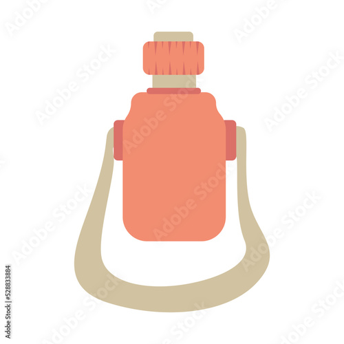 red plastic bottle isolated on white