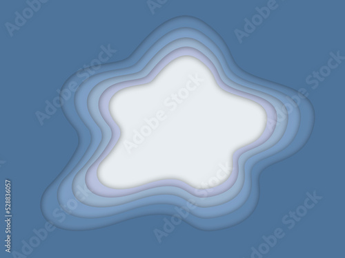 abstract blue background 3d paper art illustration