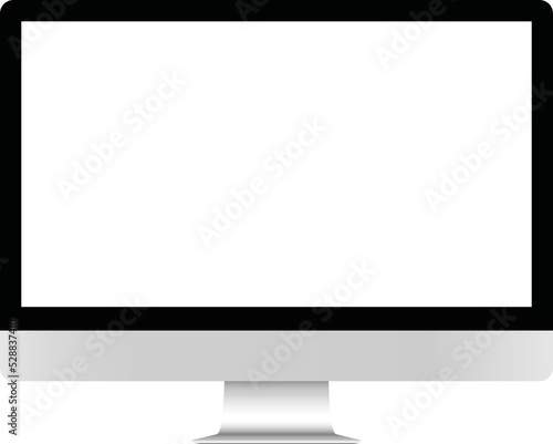 Monitor device computer technology isolated on transparency background