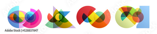Abstract geometric design. Vector illustration made of various overlapping elements. Applicable for banners, placards, posters, flyers.