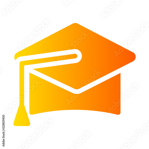 graduiation cap gradient icon