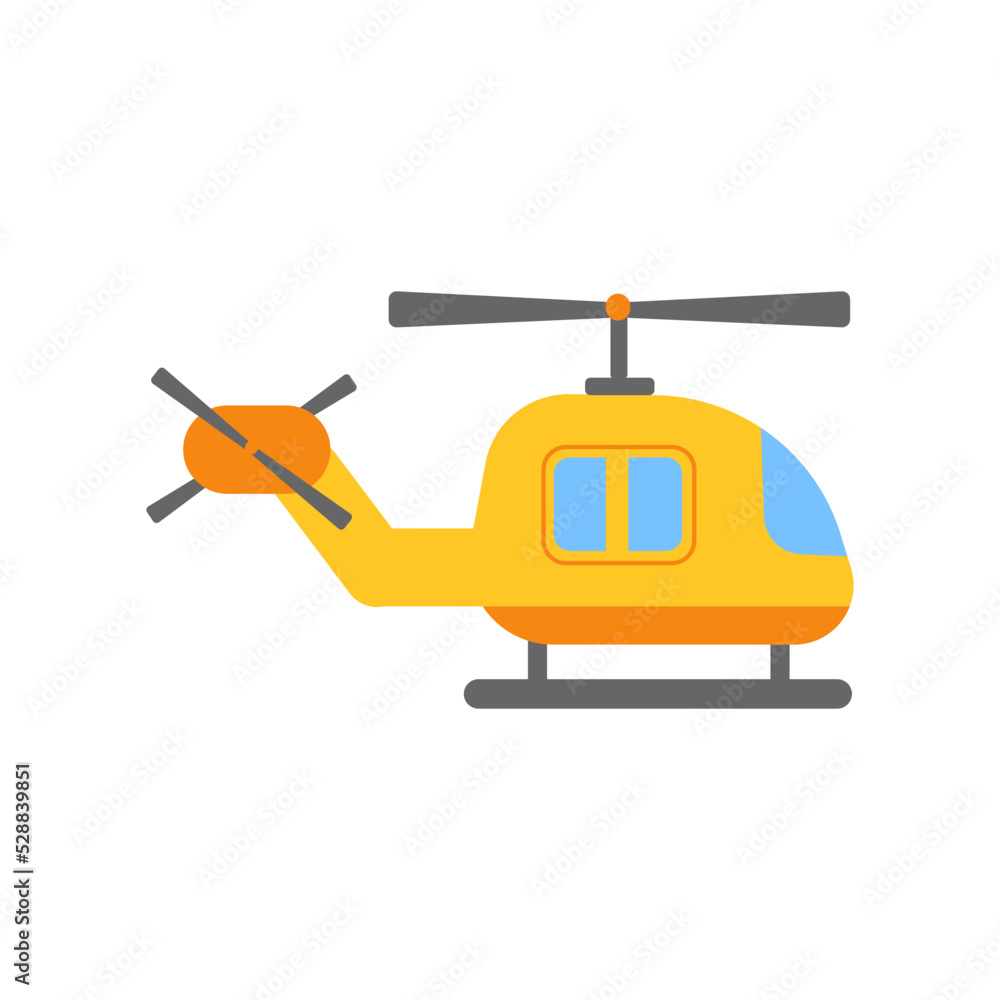 helicopter transportation vehicle vector illustration