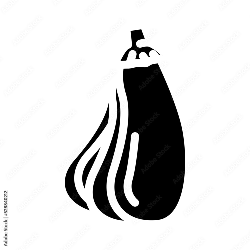 slices eggplant glyph icon vector. slices eggplant sign. isolated symbol illustration slices eggplant glyph icon vector. slices eggplant sign. isolated symbol illustration