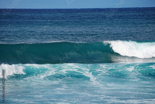 Big wave at Banzai Pipeline in Kauai Hawaii