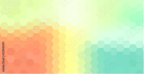 colorful hexagonal banner background template