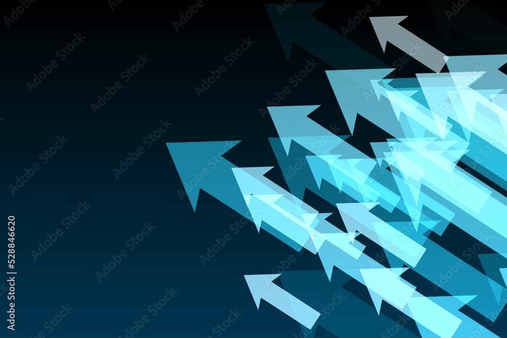 Shiny arrows on black background Shiny arrows on black background
