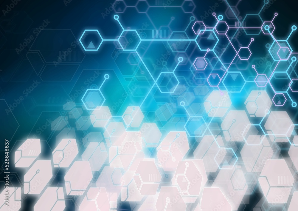 Fototapeta premium Abstract molecular structure background