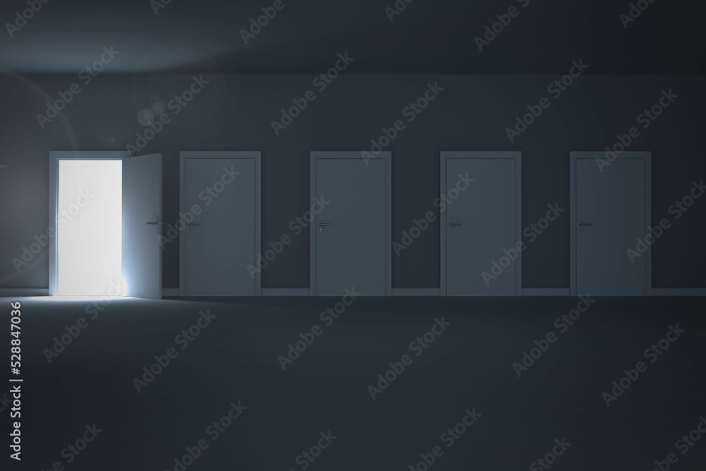 Obraz premium Door opening revealing light