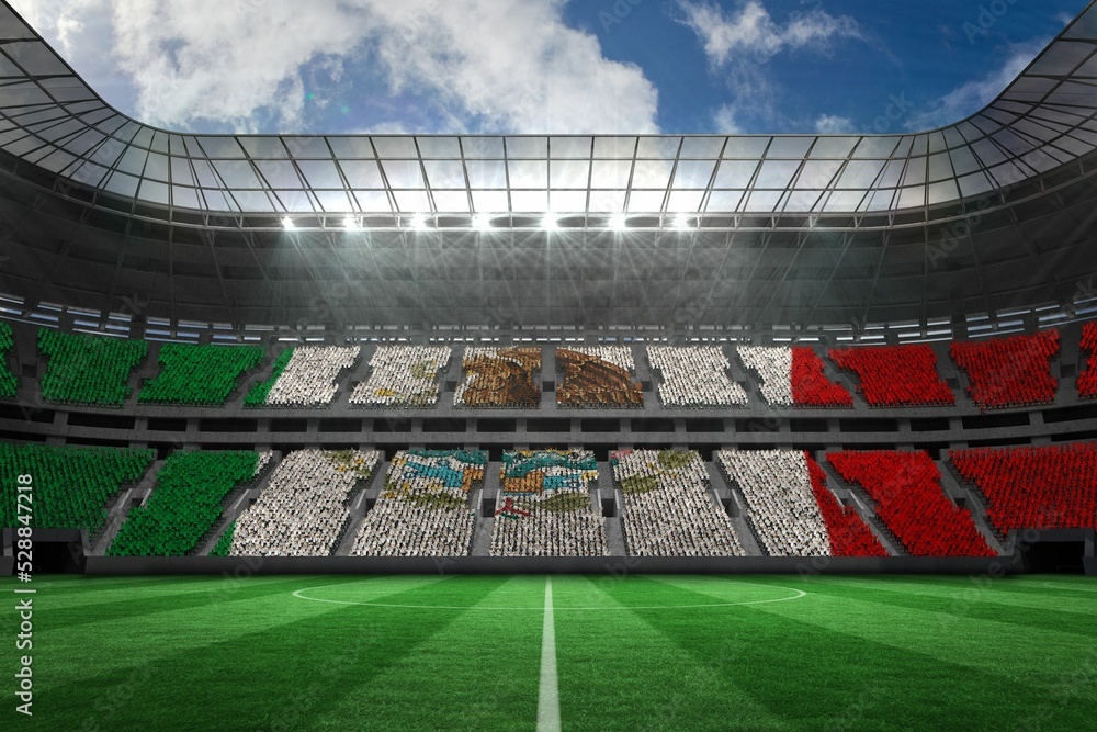 Naklejka premium Stadium full of mexico football fans