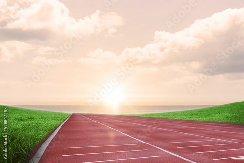 View of a running track