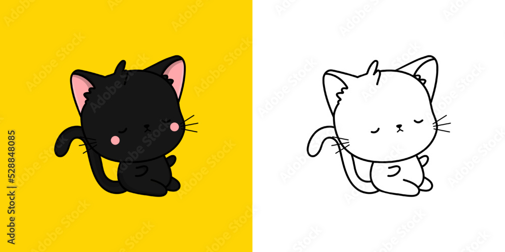 Bombay Cat Clipart Multicolored and Black and White. Beautiful Clip Art ...