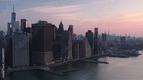 Wallpaper Mural Aerial view of Manhattan at sunrise Torontodigital.ca