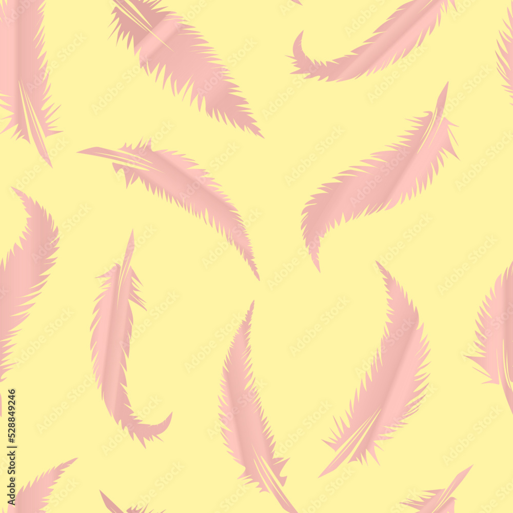 feathers gradient vector seamless pattern