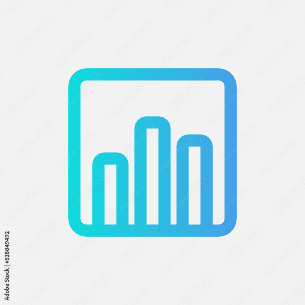 Statistics icon in gradient style about user interface, use for website mobile app presentation Statistics icon in gradient style about user interface, use for website mobile app presentation