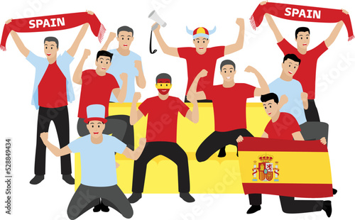 Passionate Football Fans From Spain