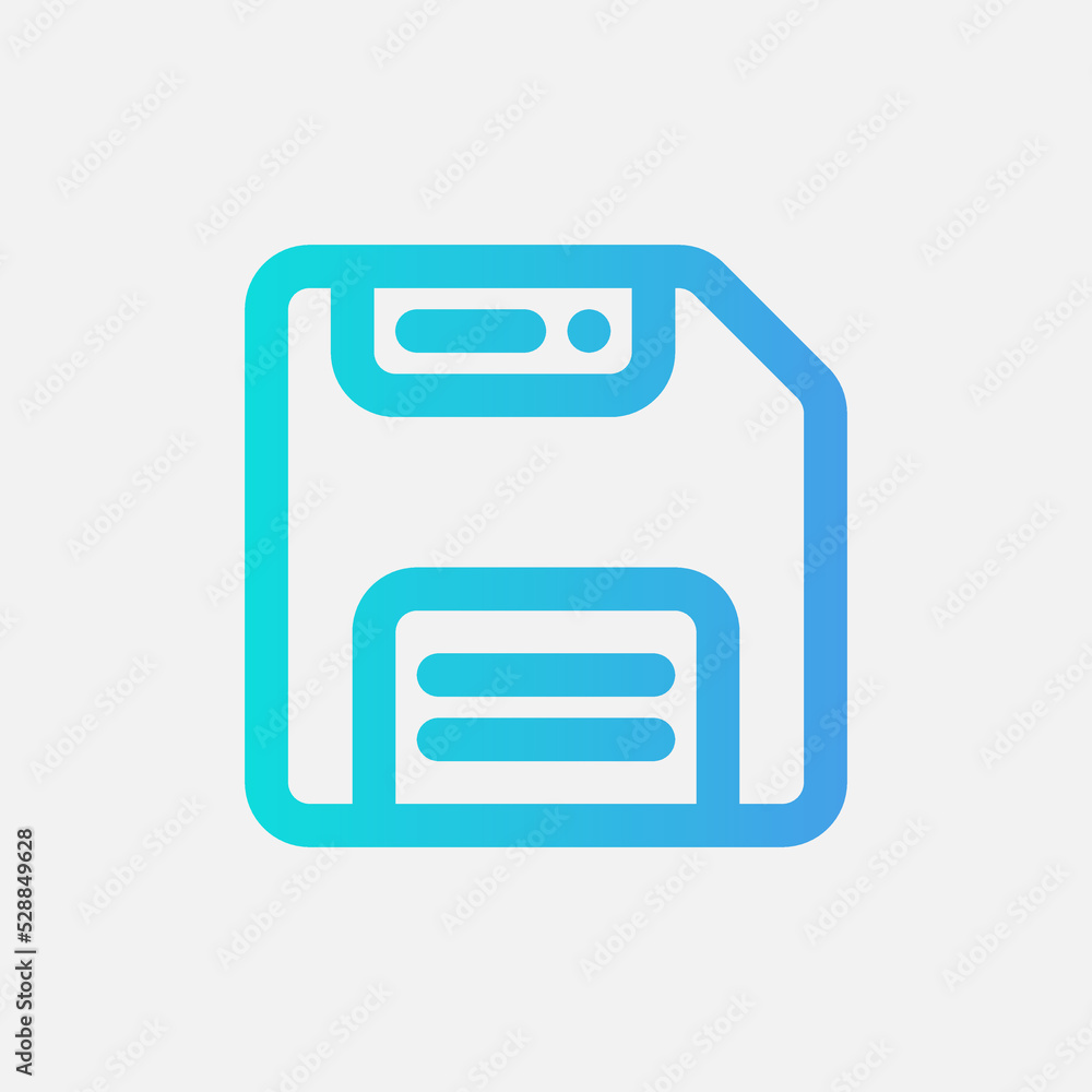 Save icon in gradient style about user interface, use for website mobile app presentation Save icon in gradient style about user interface, use for website mobile app presentation