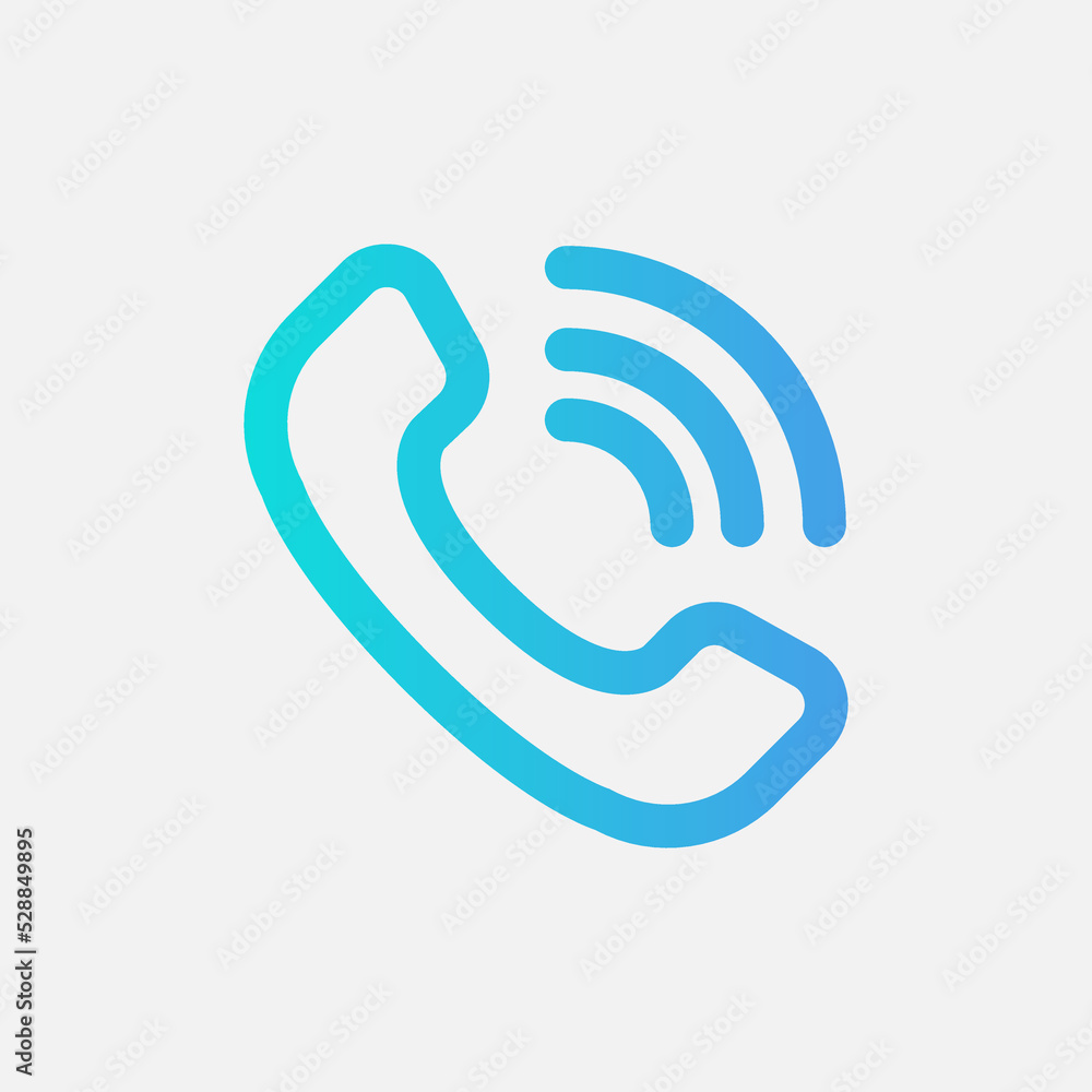 Phone ringing icon in gradient style about user interface, use for website mobile app presentation Phone ringing icon in gradient style about user interface, use for website mobile app presentation