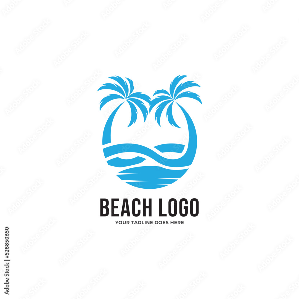 Beach Logo icon vector template.