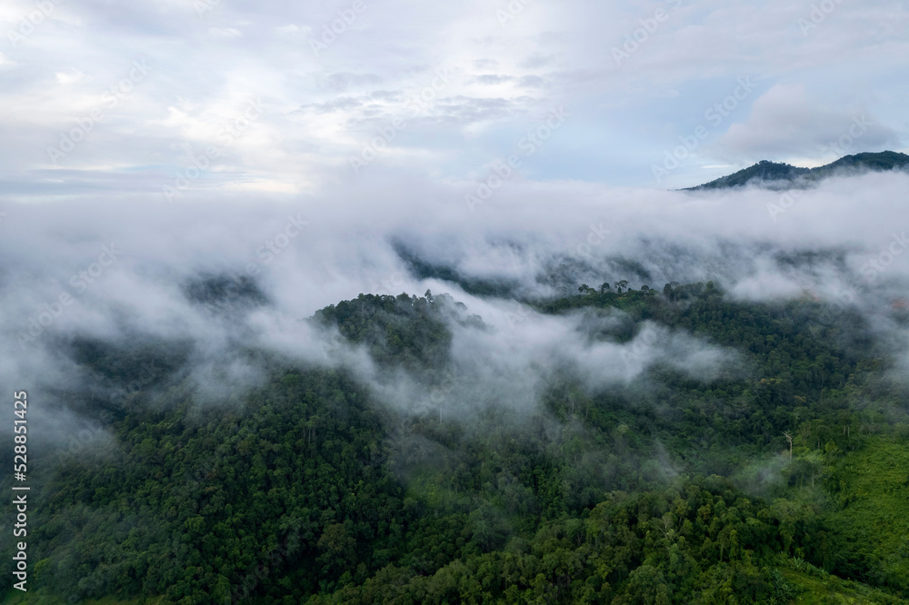 mountain ridge and clouds in rural jungle bush forest mountain ridge and clouds in rural jungle bush forest