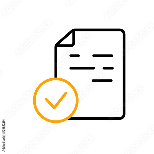Checklist, file, document concept line icon. Simple element illustration. Checklist, file, document concept outline symbol design.
