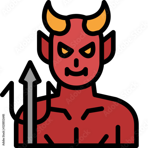 devil filled outline icon