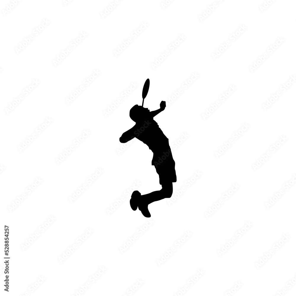 badminton jump smash logo