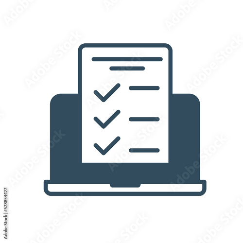 Online Exam, taking Test line icon. Simple element illustration. Online Exam, taking Test concept outline symbol design.