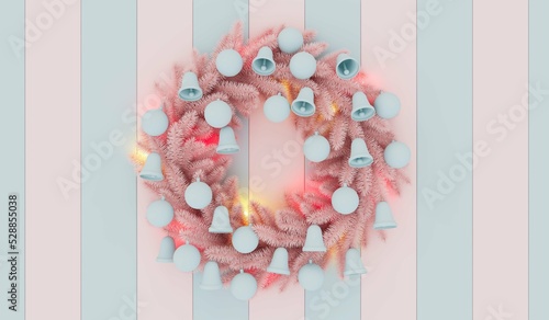 Christmas wreath hanging on...