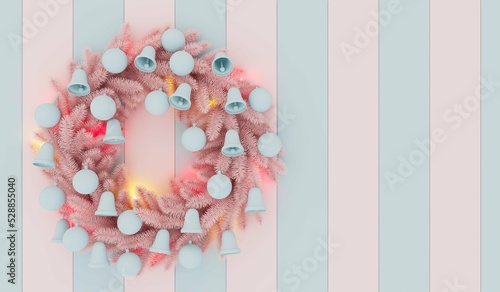 Christmas wreath hanging on...