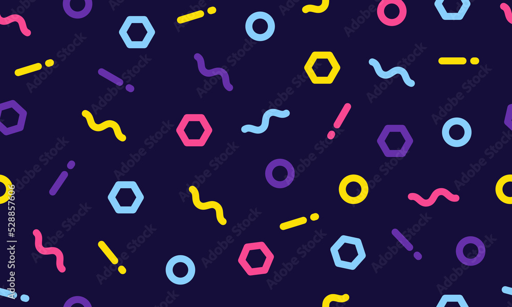 Colorful Rainbow Abstract Shapes Seamless Pattern Colorful Rainbow Abstract Shapes Seamless Pattern