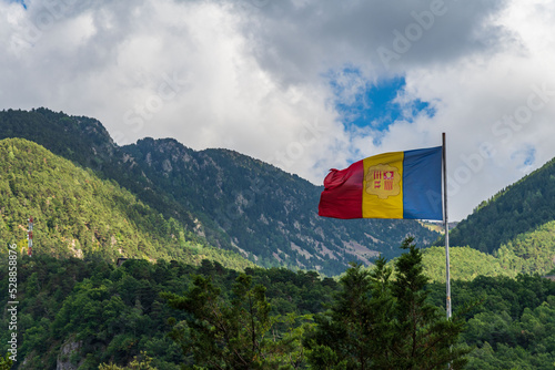 The flag of Andorra la Vella