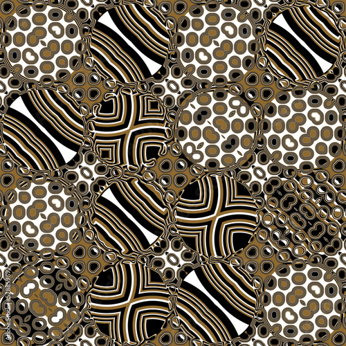 Brown White Seamless Repeating Retro Pattern Tile