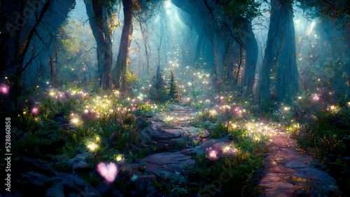 Dark fairytale fantasy forest