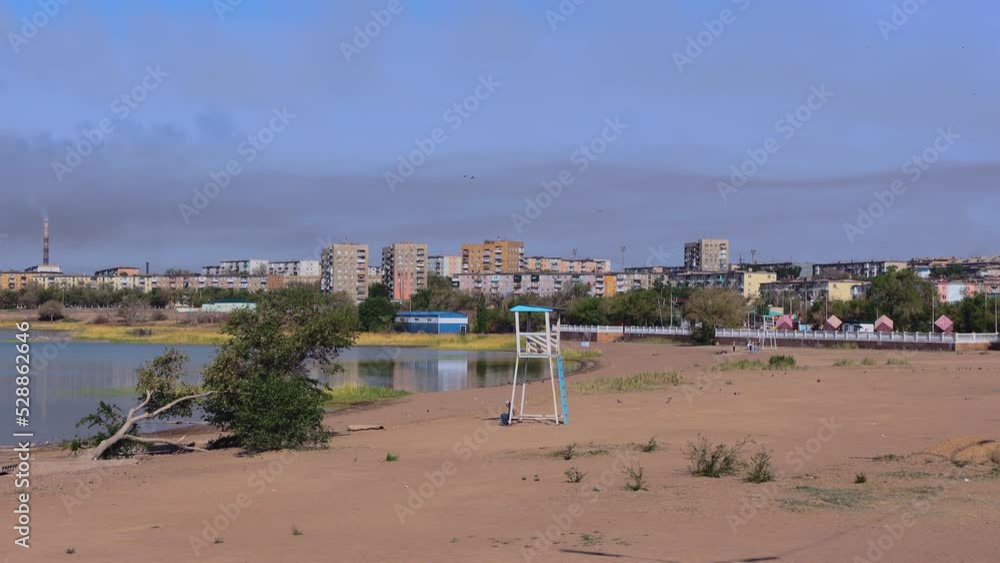 Panoramic Views Of The City Of Balkhash In Kazakhstan Panoramic Views Of The City Of Balkhash In Kazakhstan