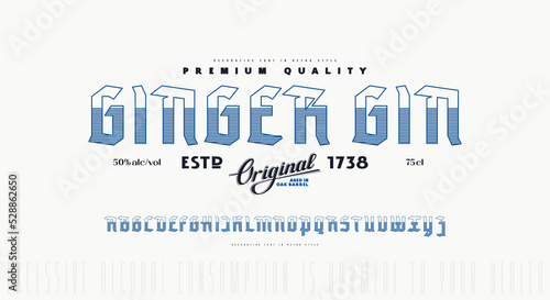 Decorative sans serif font in medieval style