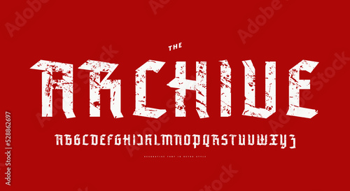 Sans serif font in medieval style