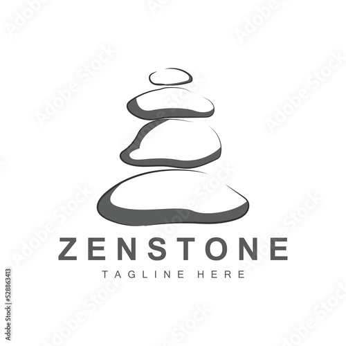 Balance Stone Logo Design, Vector Therapy Stone, Massage Stone, Hot Stone And Zenstone, Product Brand Illustration