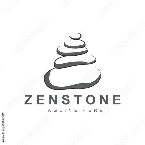 Balance Stone Logo Design, Vector Therapy Stone, Massage Stone, Hot Stone And Zenstone, Product Brand Illustration