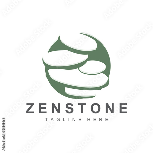 Balance Stone Logo Design, Vector Therapy Stone, Massage Stone, Hot Stone And Zenstone, Product Brand Illustration