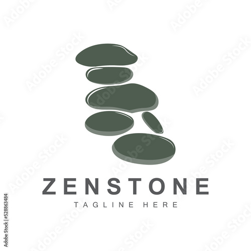 Balance Stone Logo Design, Vector Therapy Stone, Massage Stone, Hot Stone And Zenstone, Product Brand Illustration
